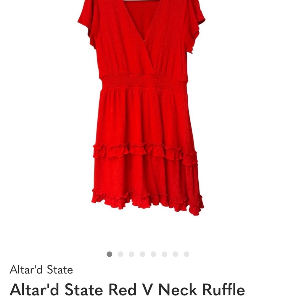 Altar'd State Vibrant Red Kids Dress with Ruffles